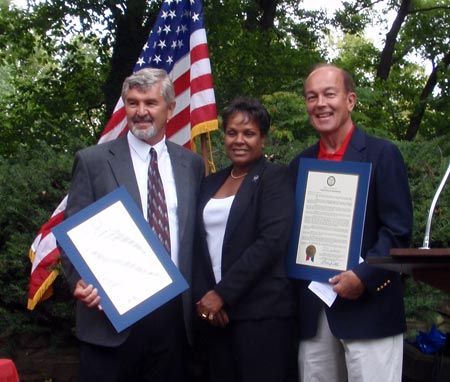 Paul Burik, Councilwoman Shari Cloud and Ben Stefanski