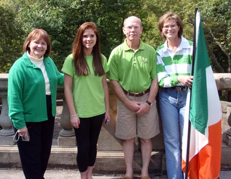 Irish marchers Sheila Murphy Crawford with the Johnstons - Erin, Gary and Diane