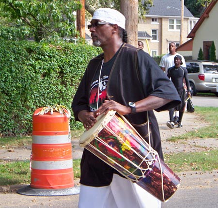 Providing a beat for the marchers - One World Day 2009 in Cleveland Cultural Gardens - photos by Dan and/or Debbie Hanson