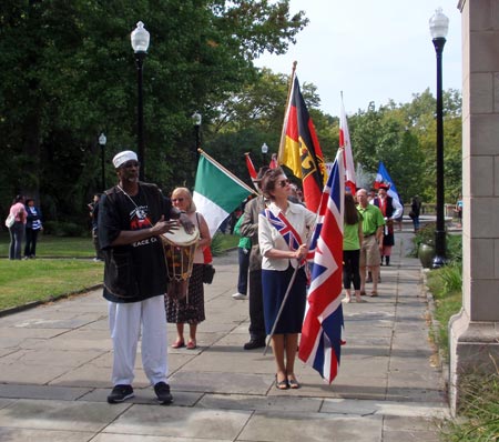 Lining up for the Parade of Nations