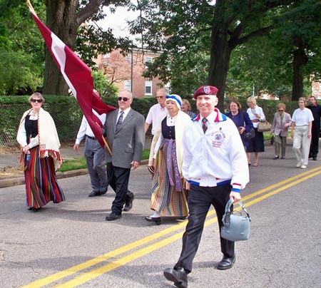 Latvians and Ray Saikus - One World Day 2009 in Cleveland Cultural Gardens - photos by Dan and/or Debbie Hanson