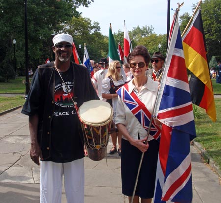 Lining up for the Parade of Nations - One World Day 2009 in Cleveland Cultural Gardens - photos by Dan and/or Debbie Hanson