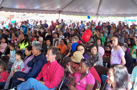 Large crowds at the Main Stage tent