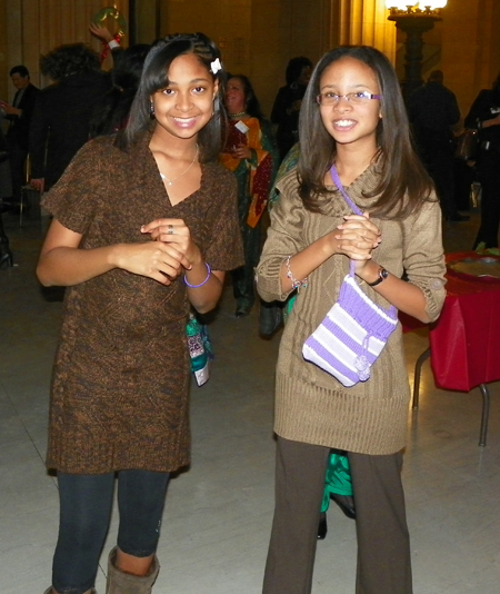 Young ladies at Cleveland Global party