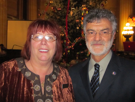 Debbie Hanson and Mayor Frank Jackson