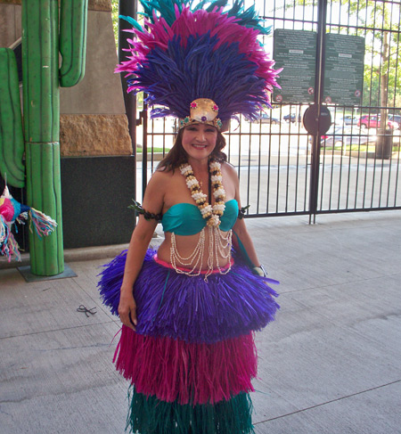 Polynesian dancer in costume