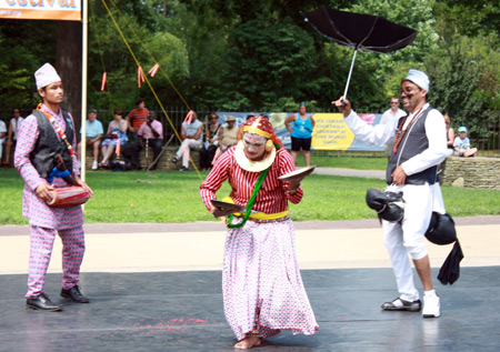 Nepali folk dancers entertained with the Nepali Maruni Naach