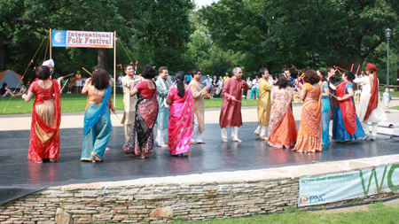 FICA members perfomed a Dandiya Raas traditional folk dance