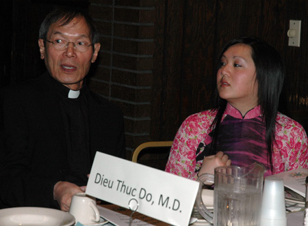 Father Augustine Lan and Dr. Do's daughter