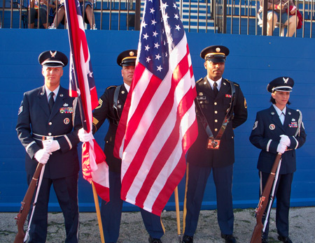 Color guard at the 5th Annual Continental Cup in Cleveland Ohio