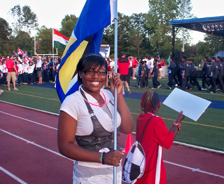 Young athletes from St Lucia march in to the 5th Annual Continental Cup in Cleveland