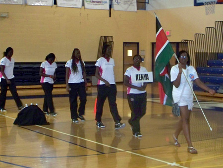 Parade of student athletes from Kenya at the 2010 World School Games