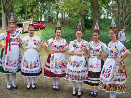 Csardas dancer perform the bottle dance or Uveges