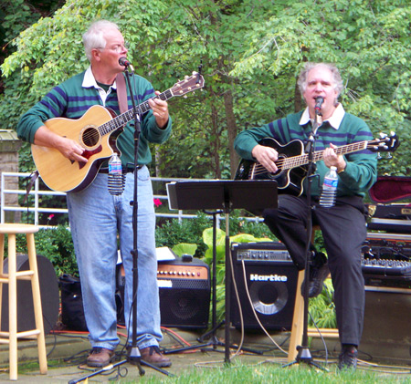 Pat Hoynes and Bob Crawford in the Irish Cultural Garden