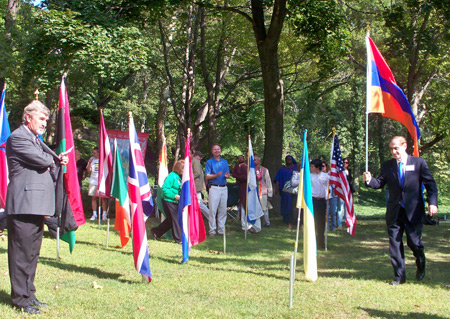 parade of flags at One World Day in Cleveland