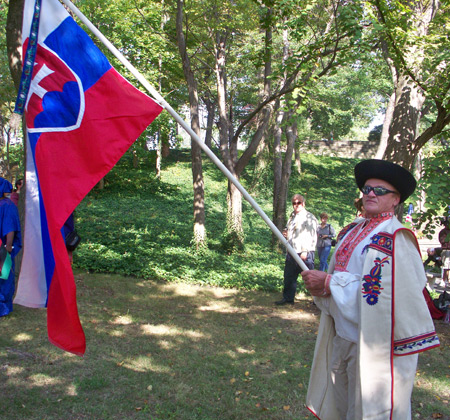 Slovak Flag - Parade of Flags at One World Day in Cleveland Cultural Gardens 2010