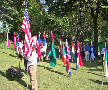 parade of flags at One World Day in Cleveland