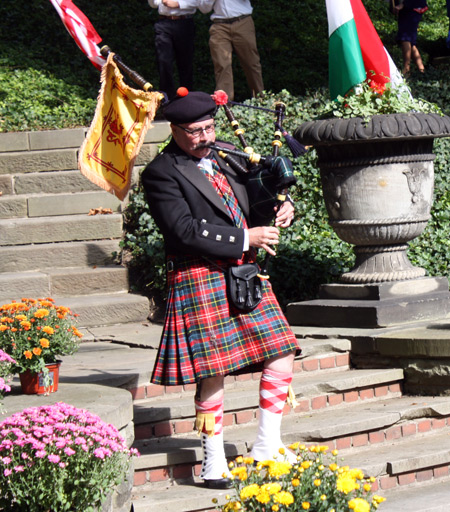 Bagpiper leads parade - Parade of Flags at One World Day in Cleveland Cultural Gardens 2010