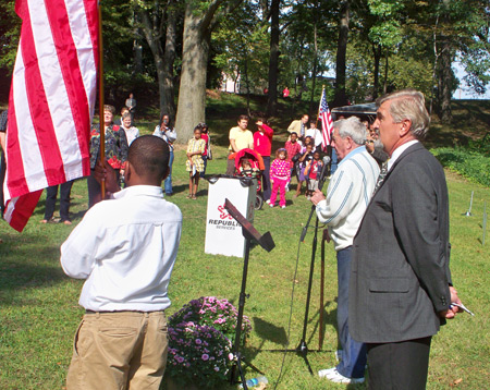 Rocco Scotti singing the National Anthem