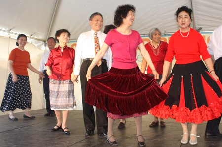 Ballroom dancing by Asian Seniors