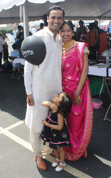 Family wearing Fashions from different regions of India