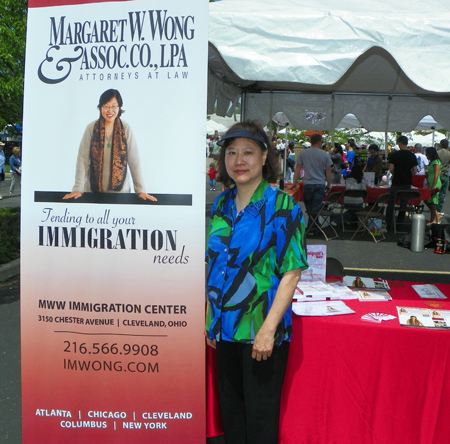 Judy Wong at Margaret W. Wong booth