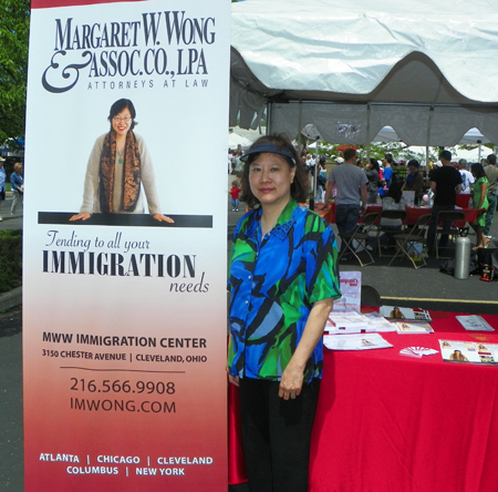 Judy Wong at Margaret W. Wong booth