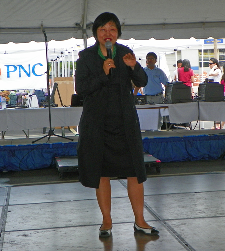 Margaret Wong  speaking at Asian Festival
