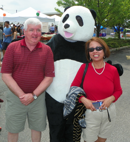 Pat and Fleur Coyne with Panda
