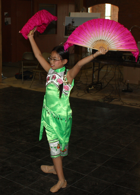 Westlake Chinese Cultural Association girl with fan