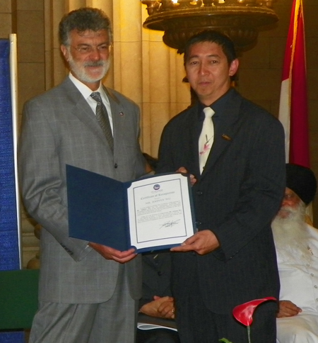 Mayor Frank Jackson and Johnny Wu