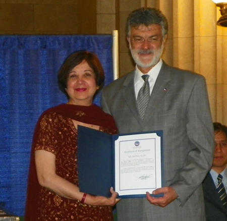 FICA President Mona Alag and Mayor Frank Jackson