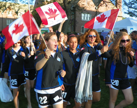 Young Canadian athletes at the 2011 Continental Cup