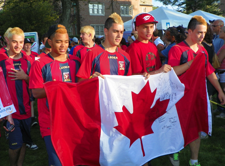 Young Canadian athletes at the 2011 Continental Cup