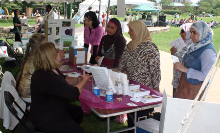 International Services Center booth