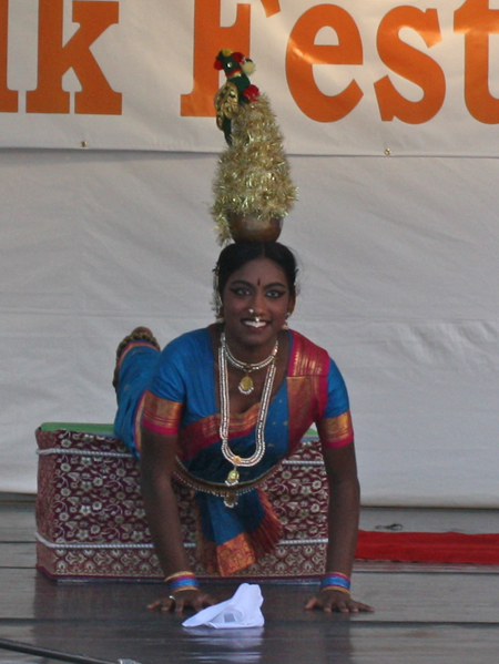 Mahima Venkatesh performs the Indian Karagattam
