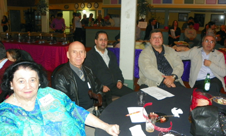 Pat Hanson, Ray Saikus, Pierre Bejjani and Pierre's relatives from Lebanon