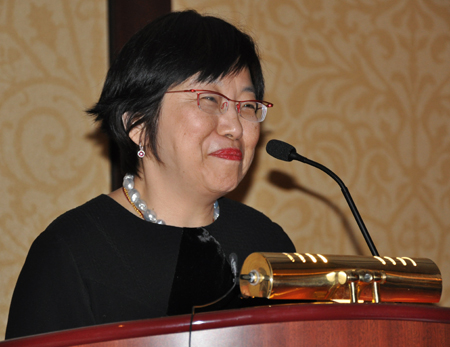 Margaret W. Wong at podium