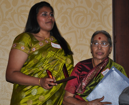 Sujata Emani with grandmother Indurani Venkataramana 