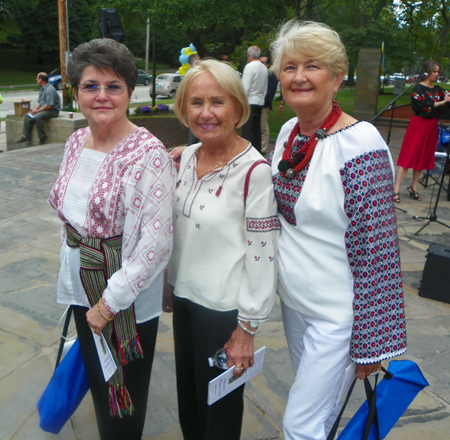 Lydia Bazarko, Natalie Onysko Simms and Maria Fedkiw