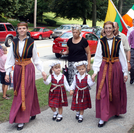 Latvian parade marchers