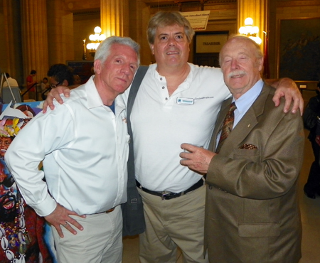 WIN board members Richard Eastburn and Dan Hanson with August Pust