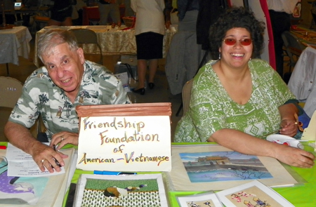 Joe Mesinner and daughter at the Friendship Foundation table