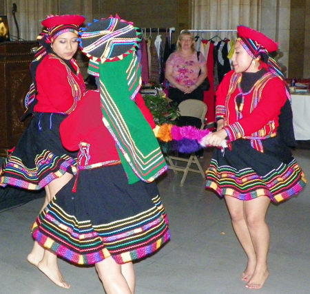 Peruvian Dancers Norka Yakobics, Linda Vega Jadira Yacila and Marcia Salas Ayerve