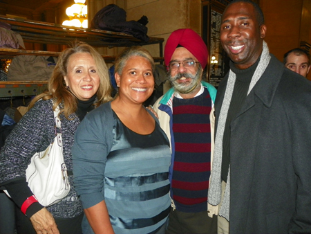 British Consul Sandra Morgan, Paramjit Singh and friends