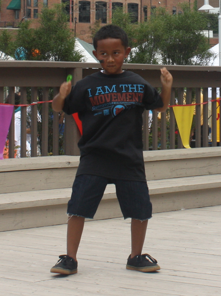 Kid dancing at Cleveland birthday party