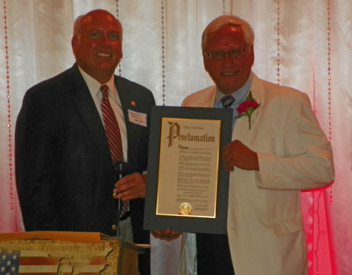 State Senator Michael J. Skindell  and Judge Kenneth R. Spanagel