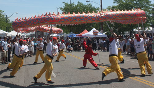 Wah Lum Kung Fu of Columbus Ohio performing a traditional Chinese Dragon Dance 