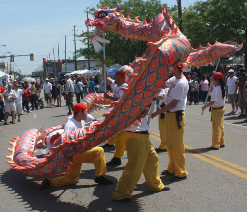 Wah Lum Kung Fu of Columbus Ohio performing a traditional Chinese Dragon Dance 