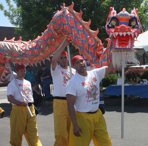 Wah Lum Kung Fu of Columbus Ohio performing a traditional Chinese Dragon Dance 